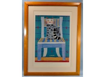 Laura FIUME Signed CAT Print 'Il Compleanno De Licia'