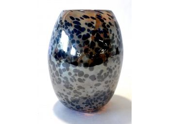 Vintage Tynan Hand Blown Conical Signed Art Glass Vase