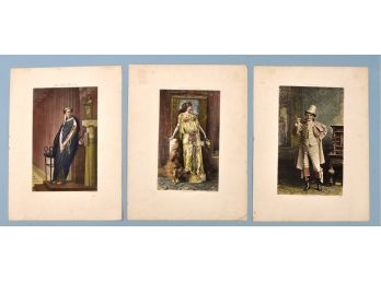 Set 3 Antique Color Prints For Framing