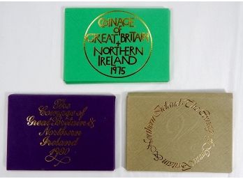 1975, 1976, 1980 Three Proof Sets Coinage Of Great Britain And Northern Ireland