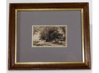 Original Etching Hendrik D. Kruseman VAN ELTEN (1829-1904)