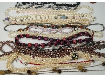 Lot Of Costume Jewelry Necklaces