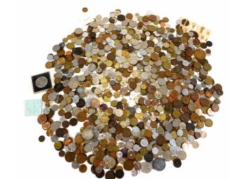Huge Unsearched Foreign Coin Lot- 11.5 Lb