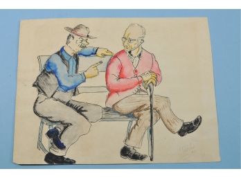 Original J.S. WEBSTER (XX) Watercolor On Paper