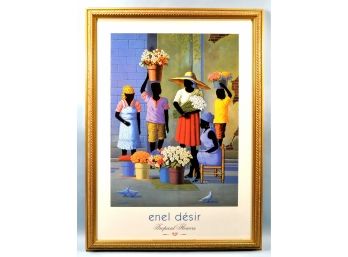 Vintage ENEL DEZIR Framed Art Poster
