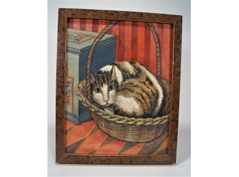 'Cat In Basket' By Dorothy McGunigle OC