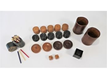 Vintage Backgammon Pieces