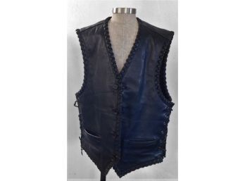 Men's Verducci Leather Vest Size Small