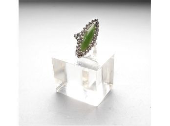 Jade And Sterling Ring