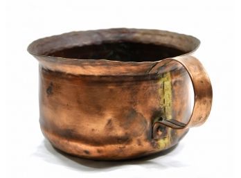 Antique Copper Chamber Pot Handcrafted Dovetail Joint
