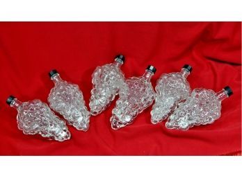 Set 6 Grape Cluster Wine Bottles