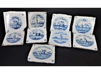 Lot Of 9 Hans Van Lemmen Dutch Tiles