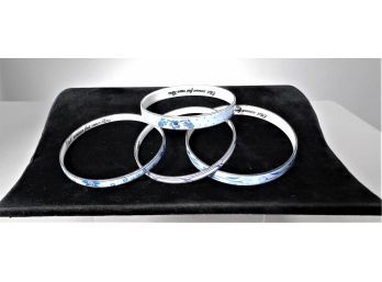 4 Enamel Bangle Bracelets - Paris