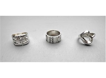 3 Sterling Silver Rings
