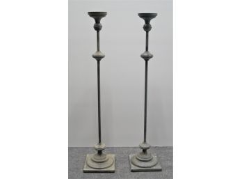 Pair Of Tall Candle Holders