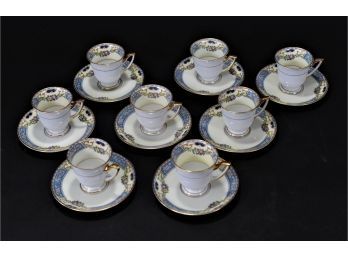 Set Of 8 Thomas Of Bavaria Demitasse Queen Louise Pattern