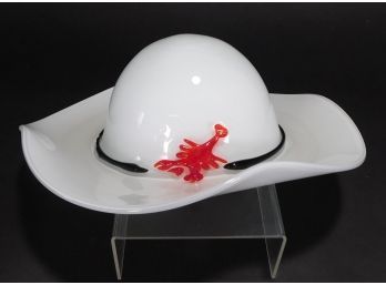 Glass Cowboy Hat Decoration