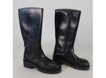 Calvin Klein Women's Black Calf Boots Size 8M