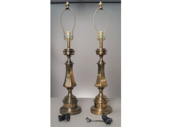 Two Vintage Brass Lamps