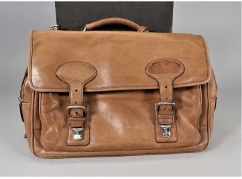 Soft Leather Tan Coach Briefcase