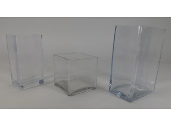 Lot Of Square Vases