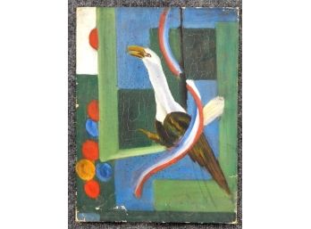 Abstract Oil Painting Of Bird