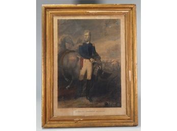 Antique 1825 Print General Andrew Jackson, Thinking Of Home