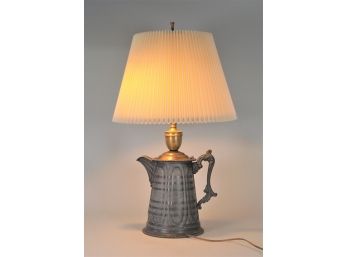 Big Pewter Pitcher Table Lamp
