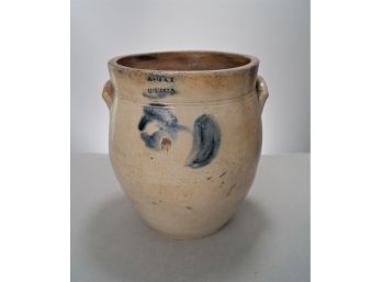 Antique Utica Salt Glaze Crock C. 1840