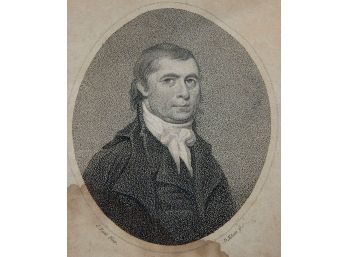 John Marshall Chief Justice Of NY - Antique Engraving