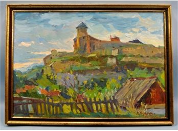 Vira VARVYANSKA (Ukraine - Poland) Fortress Oil Painting