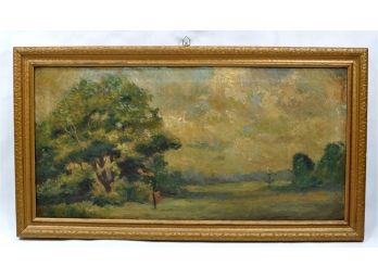 Antique Landscape Oil Painting