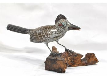 Vintage Folk Art Bird Wood Carving