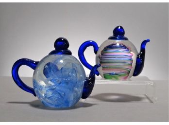 Two Dynasty Gallery Art Glass Paperweights