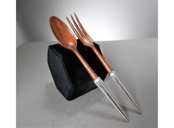 Pair Of Sterling Handled Salad Serving Utensils