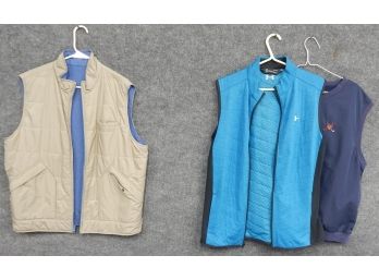 Lot Of 3 Men's Sleeveless Golf Vests Size Large