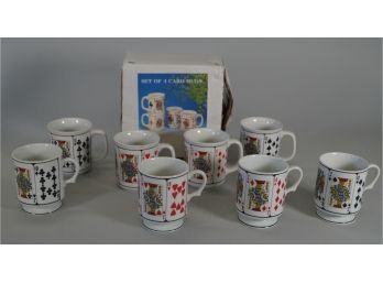 2 Sets Of Playing Card Mugs