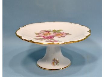 Vintage Bavaria Wild Rose Pedestal Candy / Nut Bowl
