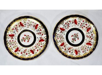 Pair ROYAL CROWN DERBY England Imari Plates