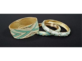 Three Enamel Bangles