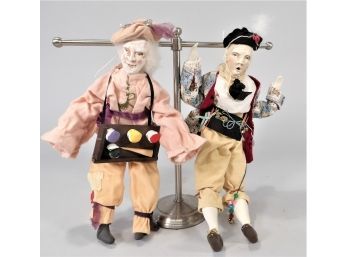 Pair Of Francesca Porcelain Character Dolls