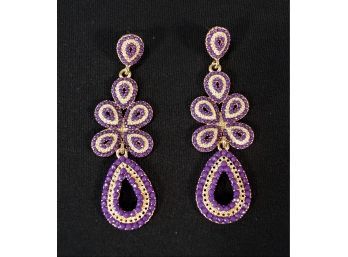 Purple Statement Earrings