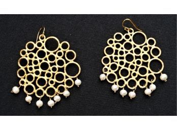 Earrings With Dangle Pearls