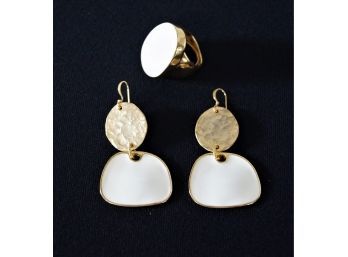 Kenneth Lane Enamel Earring And Ring Set
