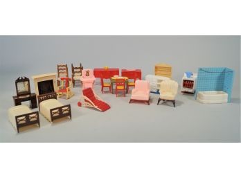 Lot Of Vintage Doll House Furniture