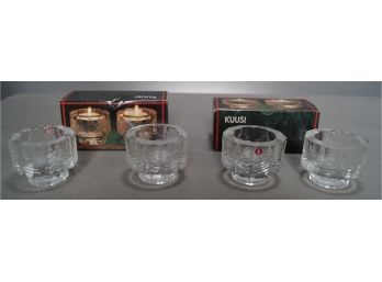Pair Of Vintage Kuusi Iittala Tea Light Candle Holders 2637-045