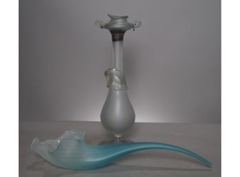 Pair Of Art Glass Vases