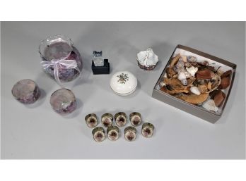 Mixed Lot - Vase, Trinket Box, Paper Weight, Potpourri Etc.