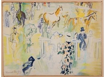 Raoul Dufy (1877 - 1953) Original Watercolor At The Hippodrome