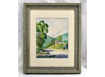 Mabel Furlong (1897 -1979) Vermont Landscape Watercolor